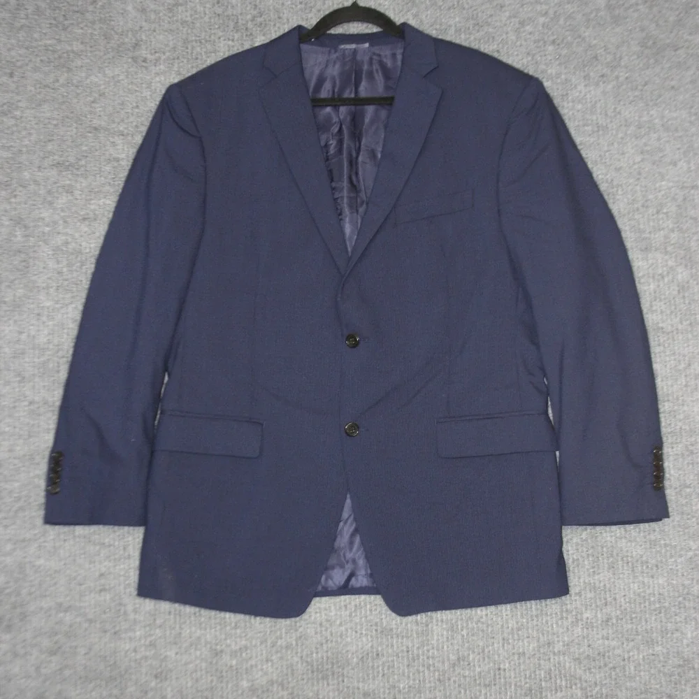 Ralph Ralph Lauren Blazer Mens 42R Navy Wool‎ Pinstripe Made for Dillards